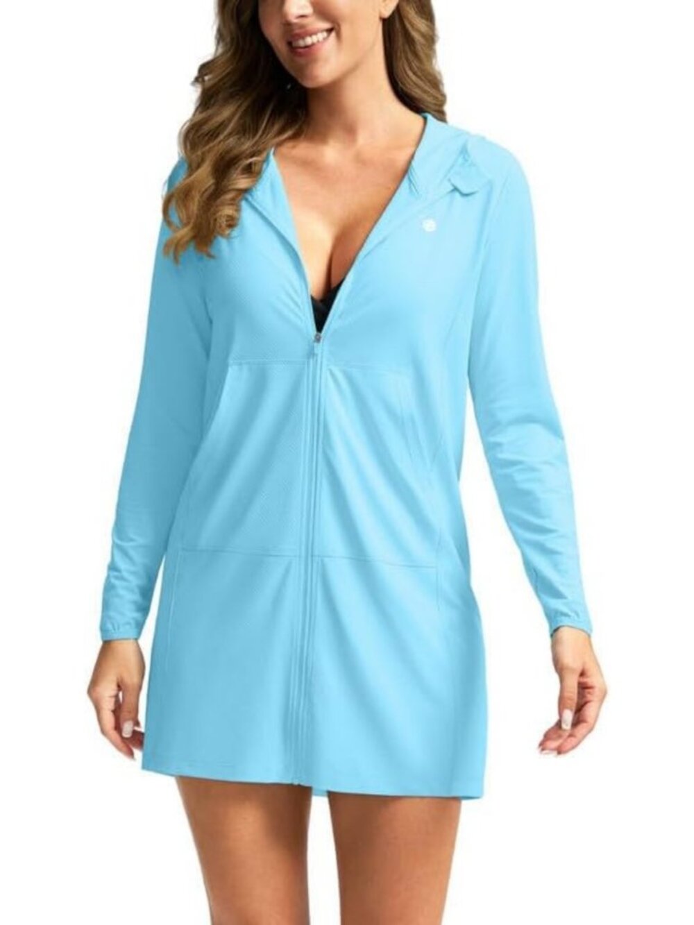 Lightweight Women's UPF 50+ Sun Protection Hoodie Jacket - Beach Cover Up